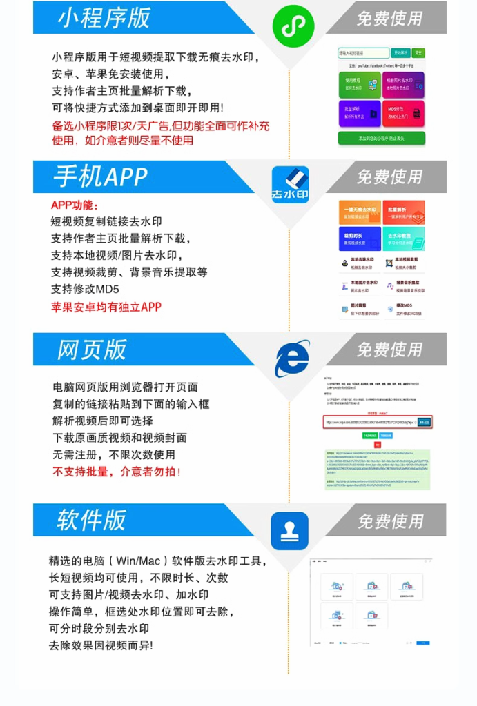 图片[2]-免费/多平台/不限次数/短视频除水印 - 猿说AI